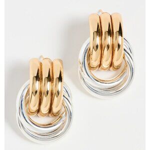 Heaven Mayhem Double Knot Earrings in Mixed Metal One Size Womens Jewelry